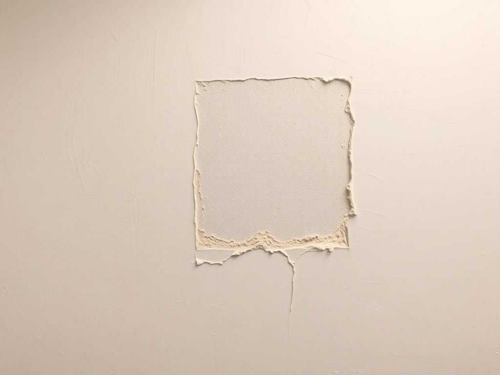 Illustrative after photo of the access opening closed with a texture-matched drywall patch