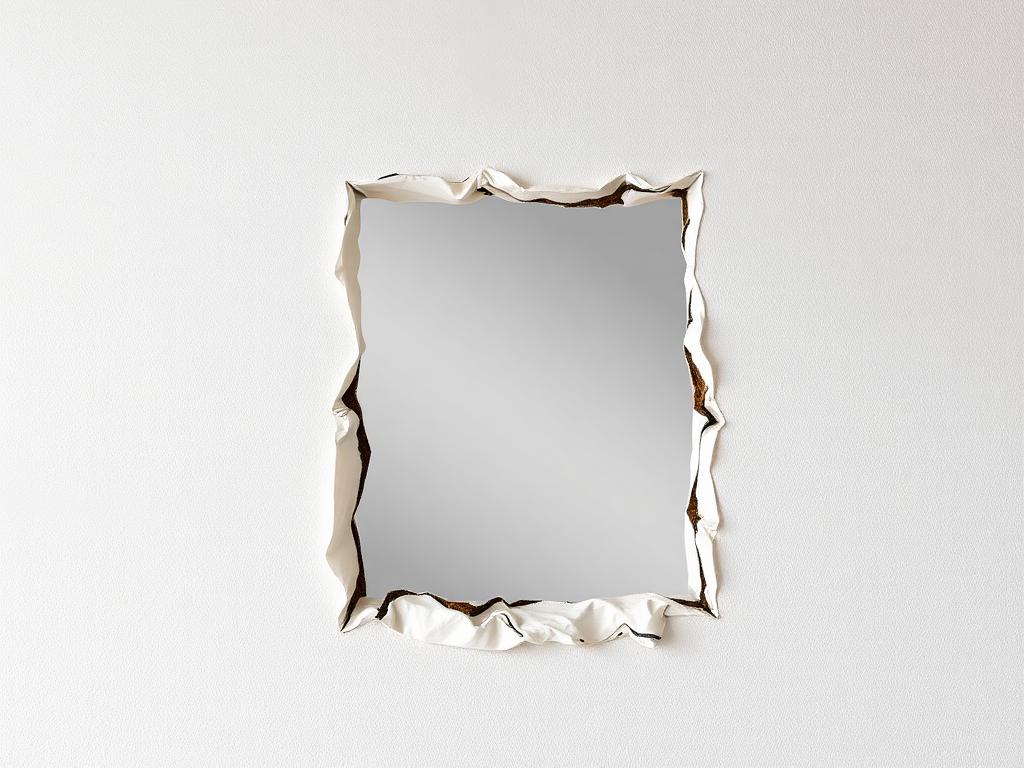 Illustrative before photo of a drywall access opening cut into a wall after plumbing repairs